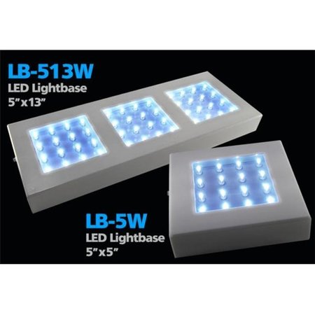 FORTUNE PRODUCTS Fortune Products LB-5W 5 in. Square Light Base - White LB-5W